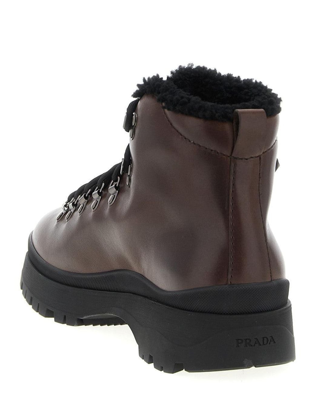 Prada Brown Brixxen Ankle Boots for men