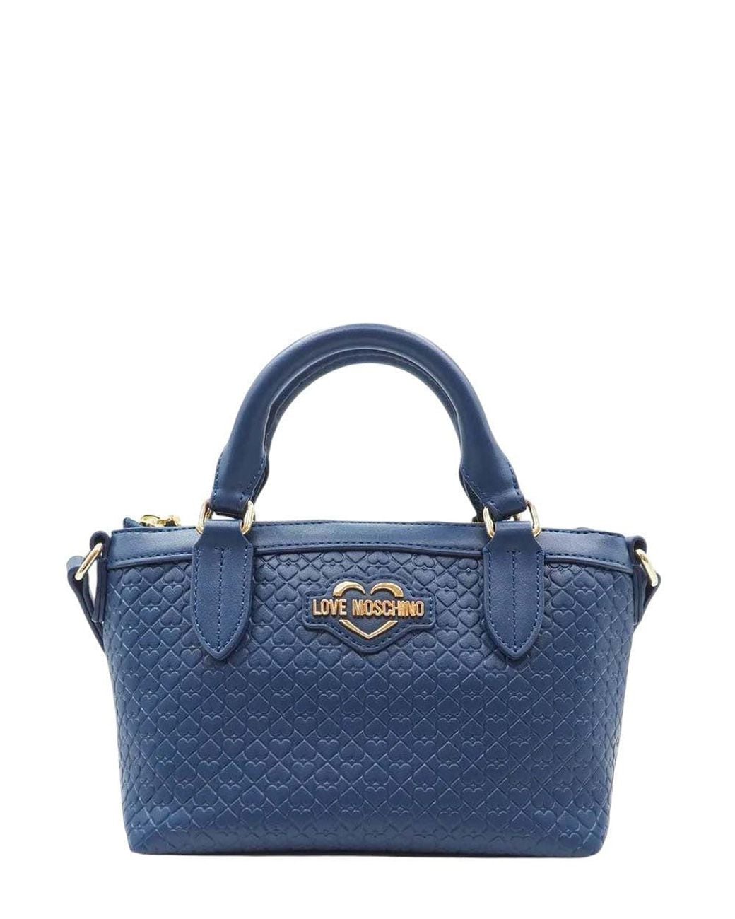 Love Moschino Blue Dark Valentina Mini Satchel
