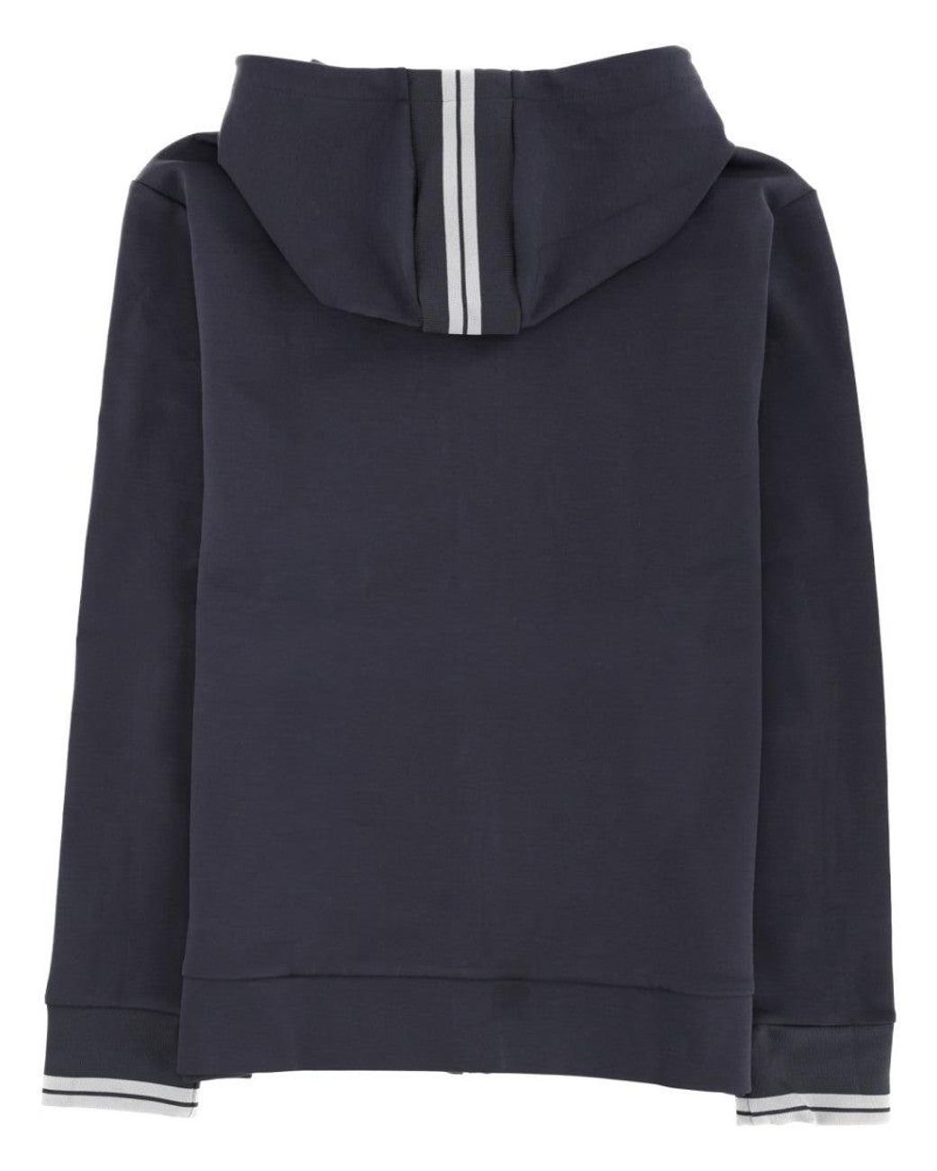Boss Blue Solid Hood Sweatshirt for men