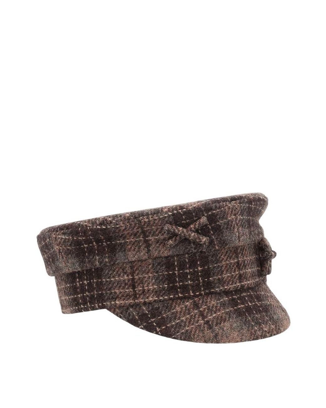 Ruslan Baginskiy Brown Checks Bakerboy Hat