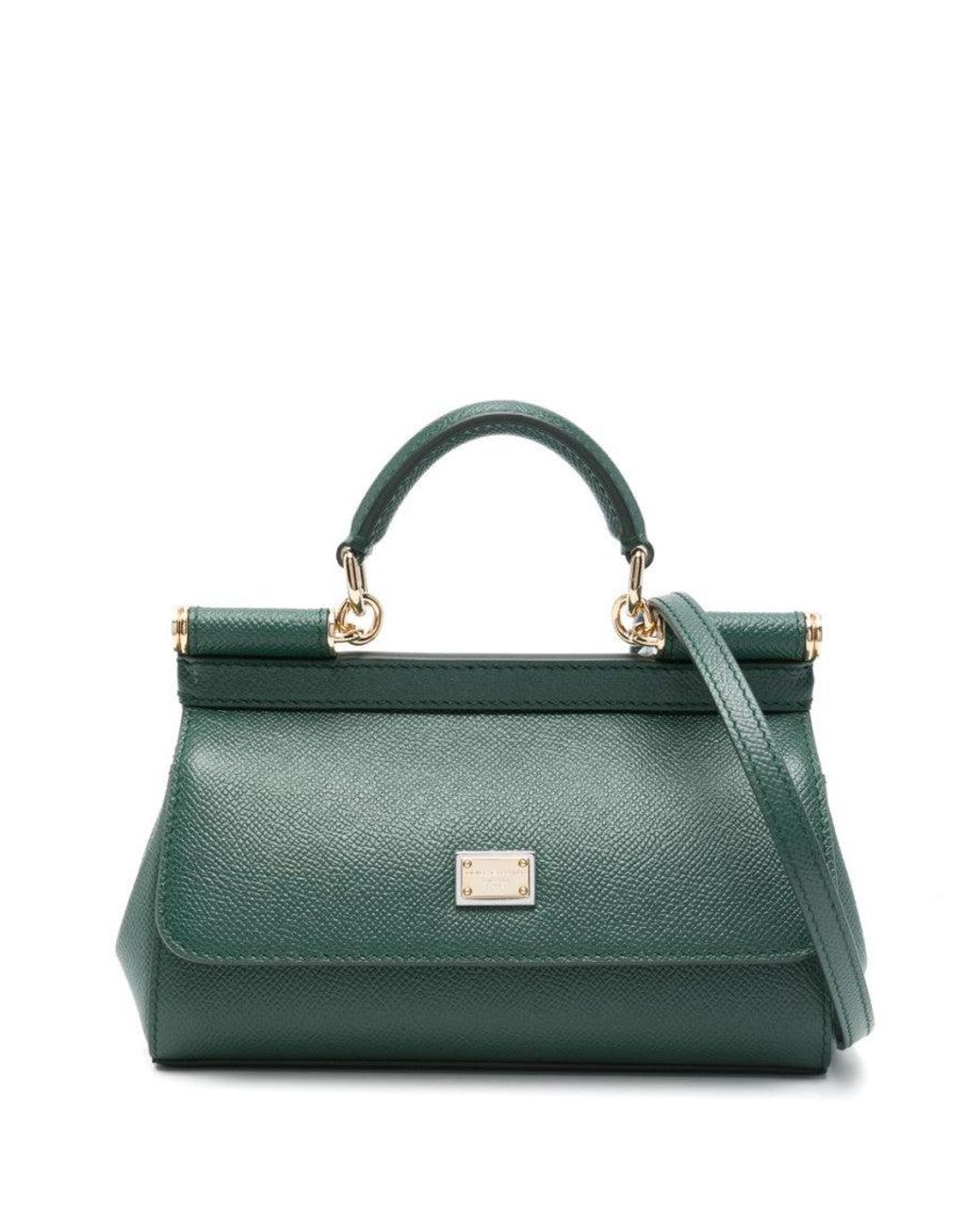Dolce & Gabbana Green Sicily Small Satchel