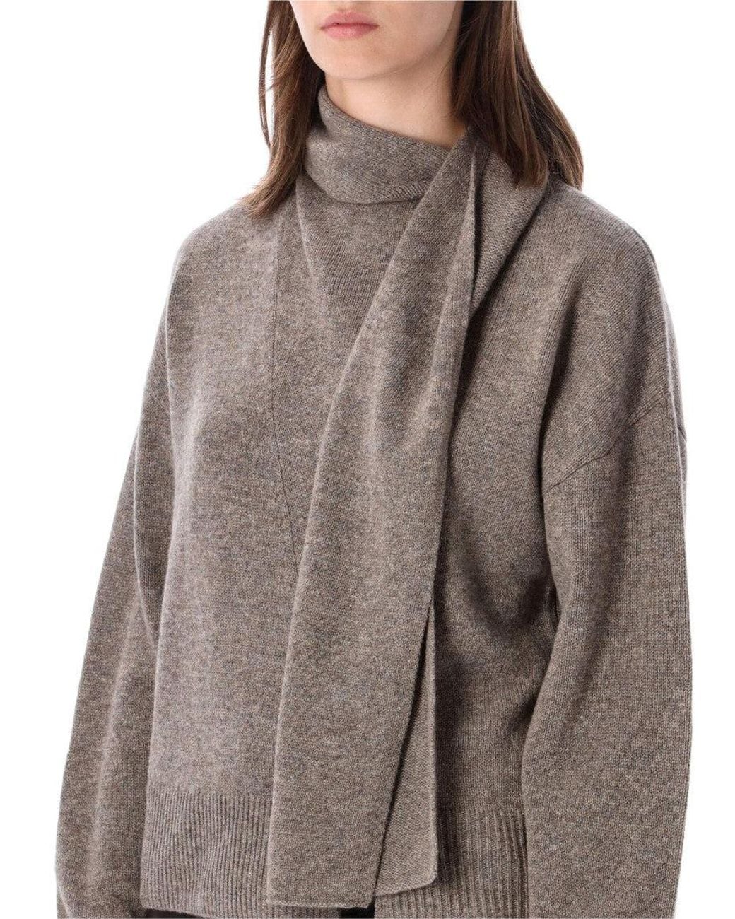 THE GARMENT Gray Knitted Turtle Neck Sweater