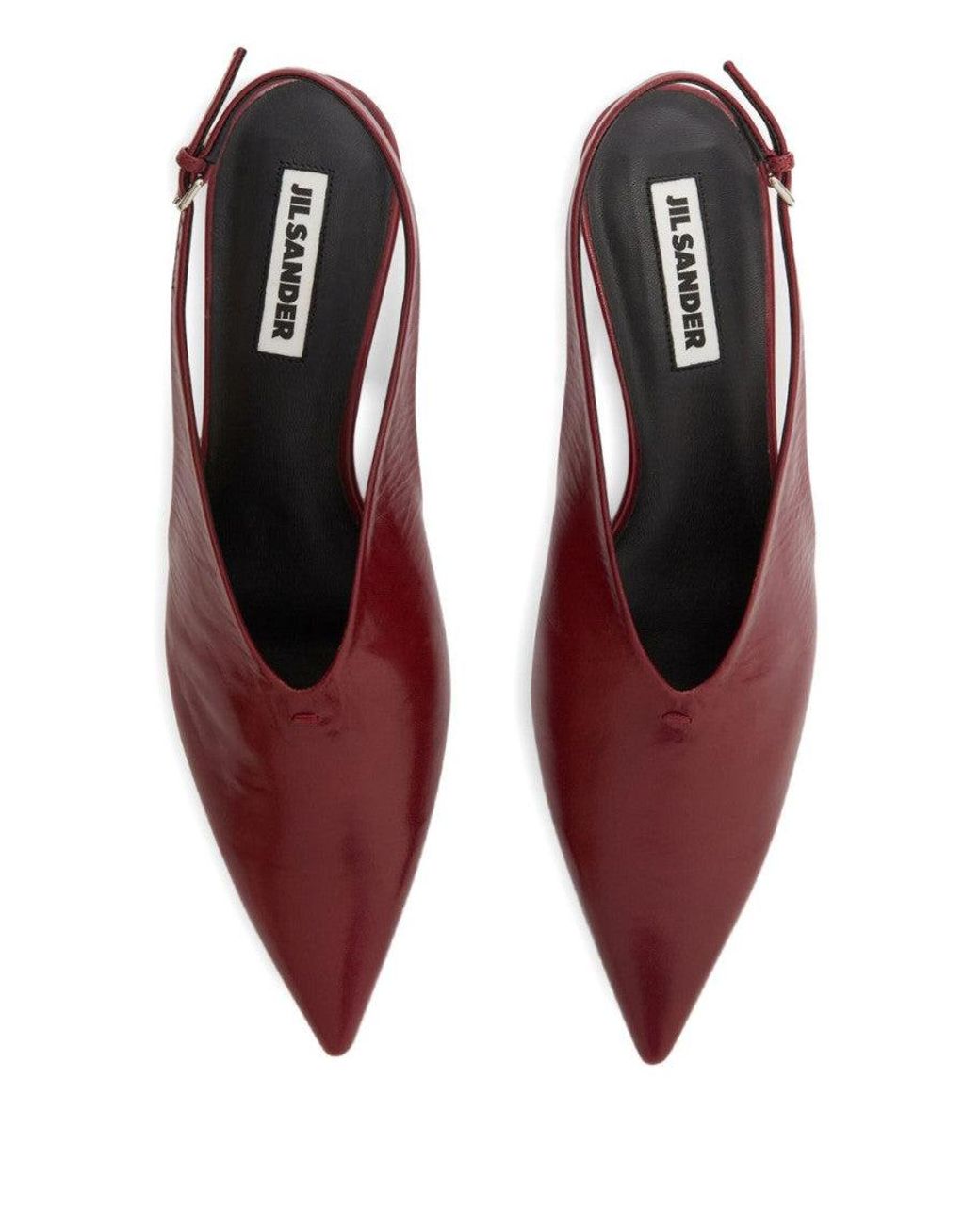 Jil Sander Red Slingback Pumps