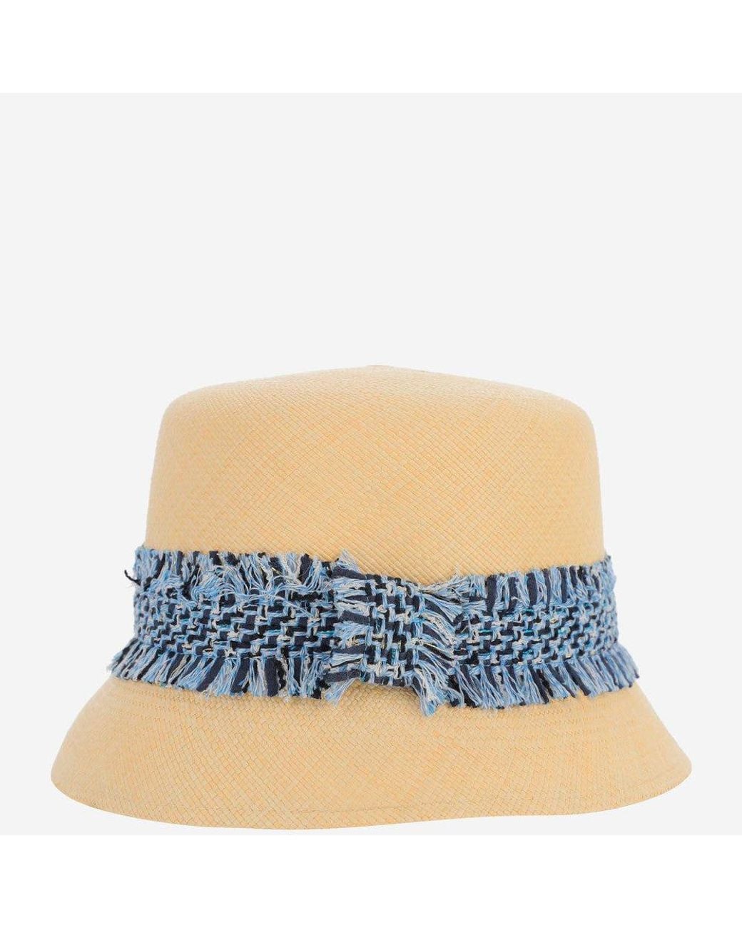 Maison Michel Blue Textured Bucket Hat