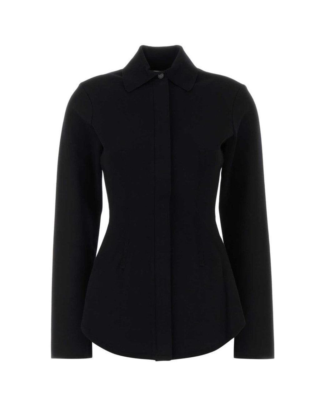 Sportmax Black Solid Viscose Shirt