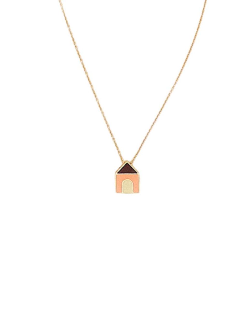 Alita White Golden Casita Necklace
