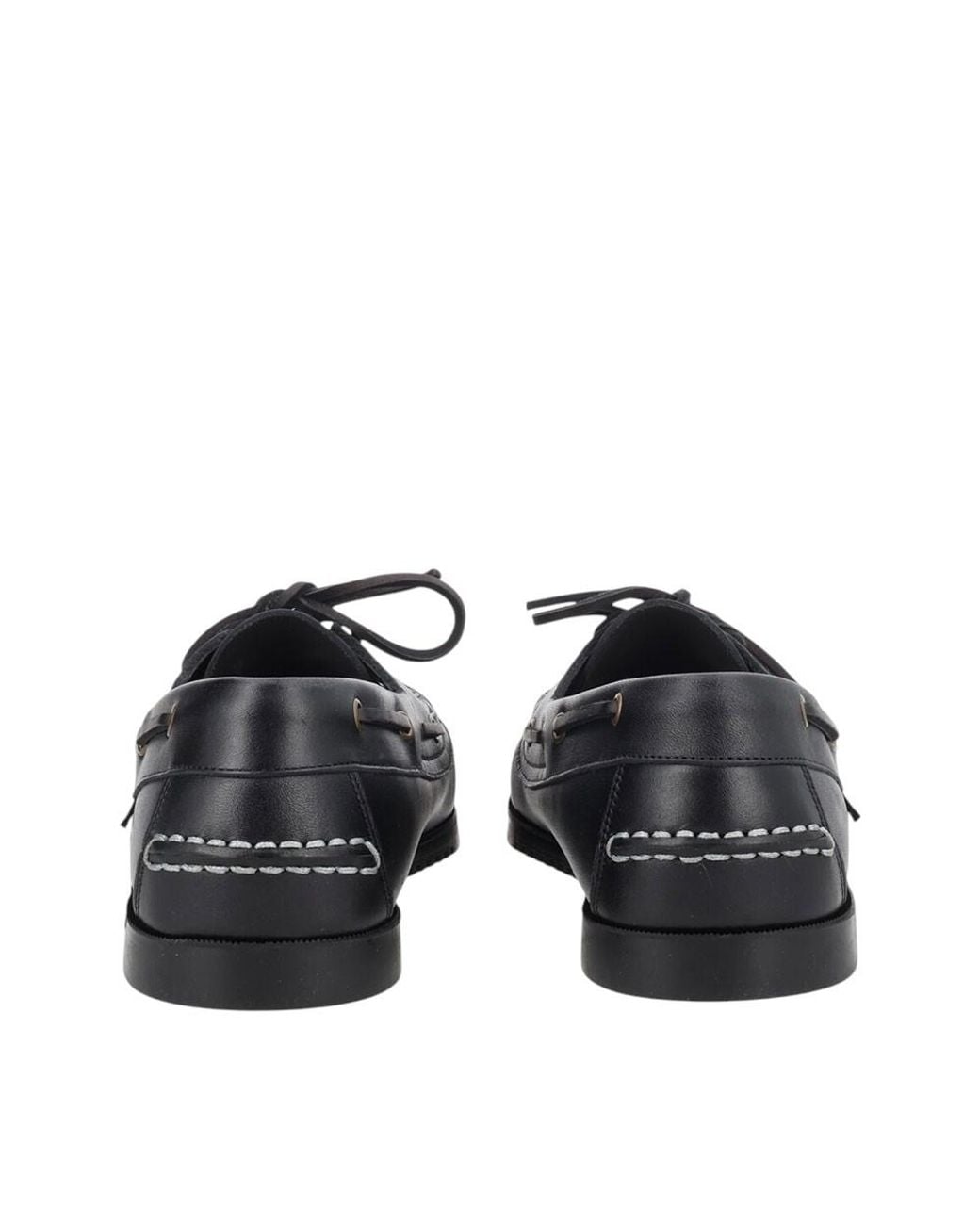 Paraboot Black Leather Loafers for men