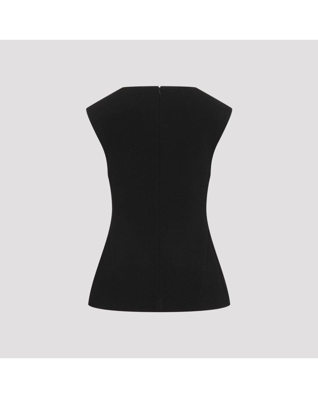 Jil Sander Black Viscose Tank Top