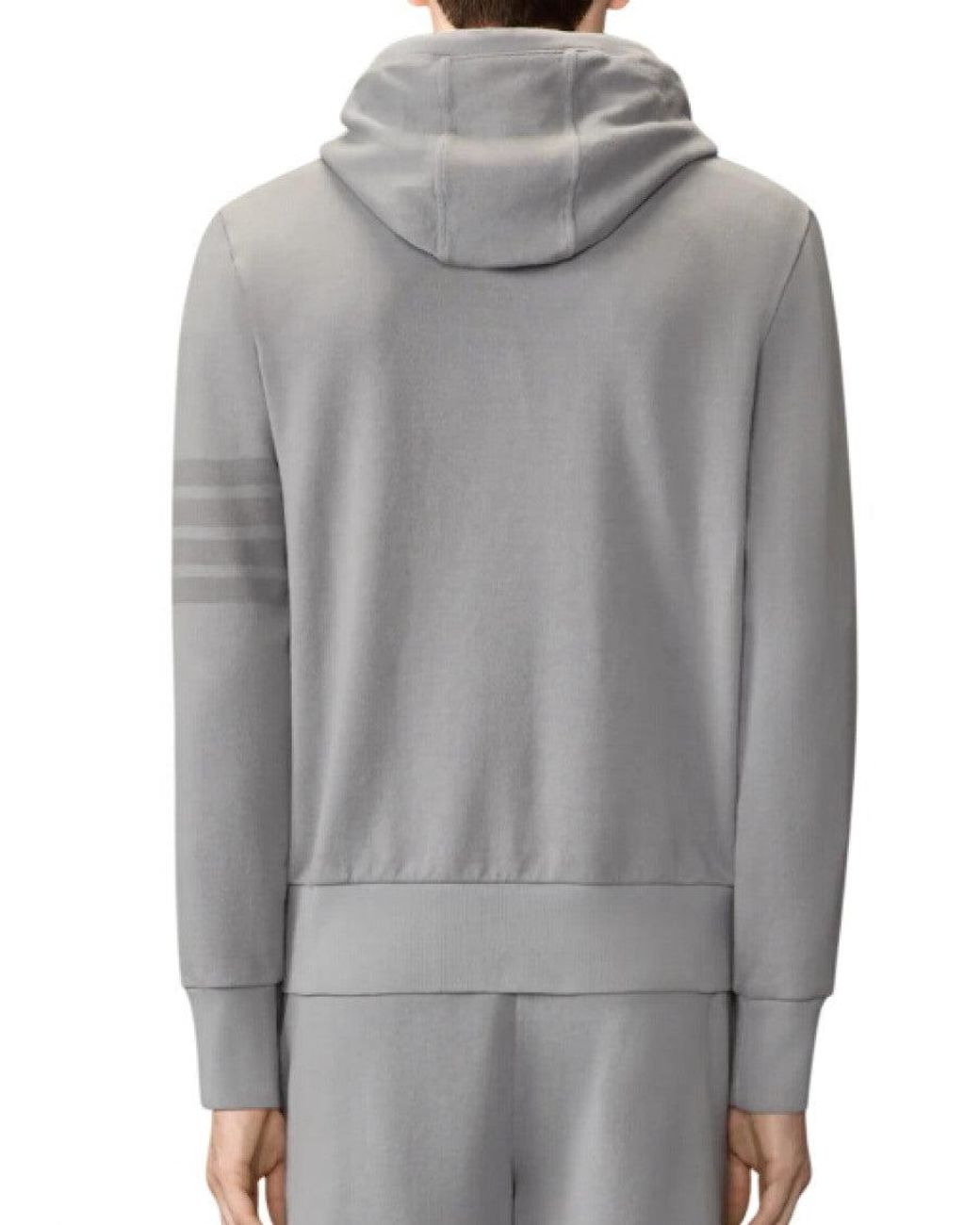 Thom Browne Gray Solid Hood Sweatshirt for men