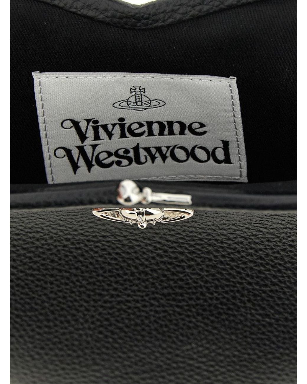 Vivienne Westwood Black Belle Heart Frame Small Crossbody Bag