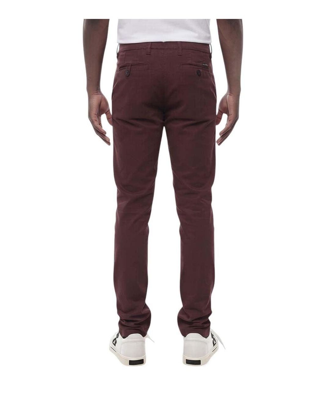 Corneliani Purple Flat Front Pants for men