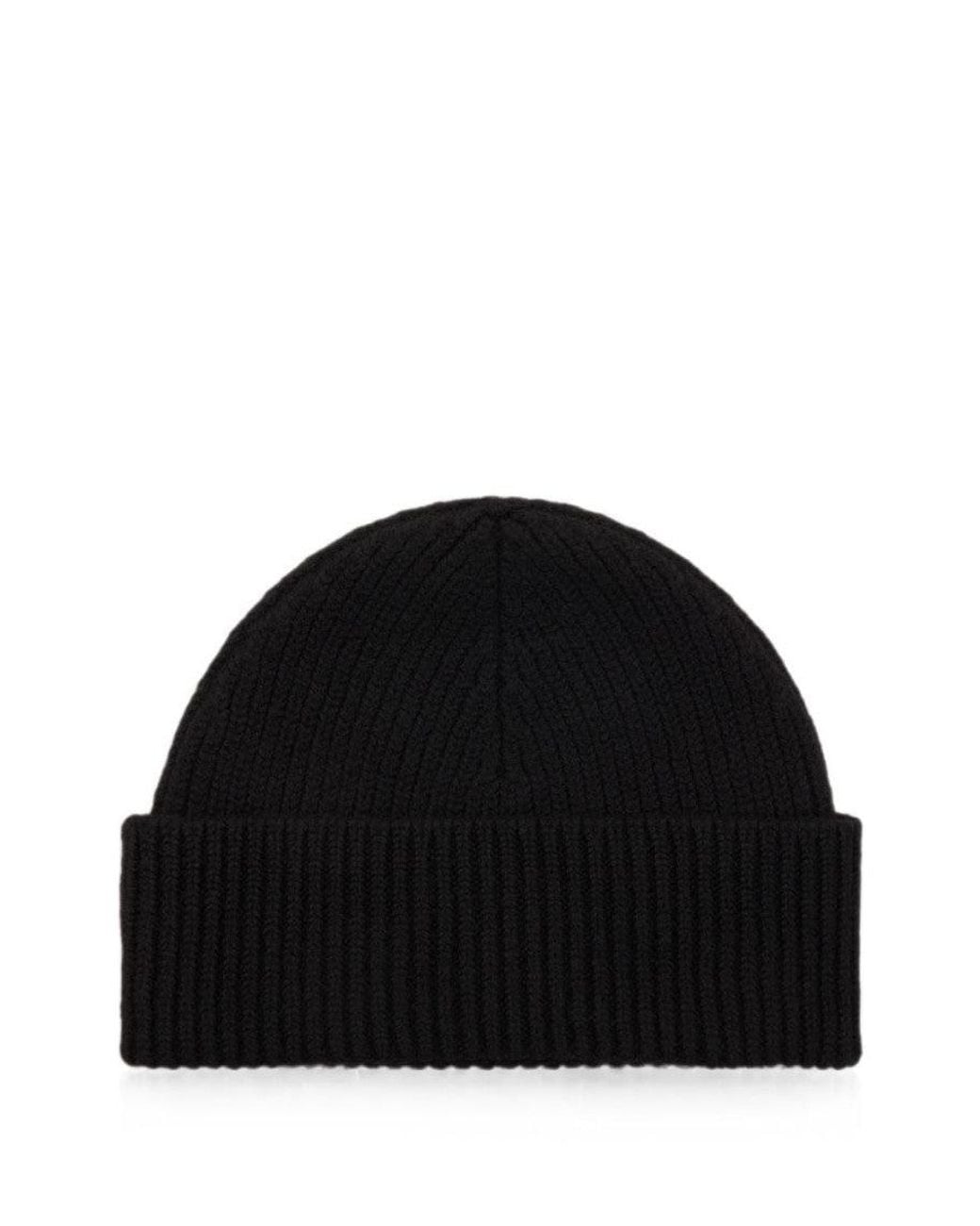 AMI Black Logo Beanie Cap for men