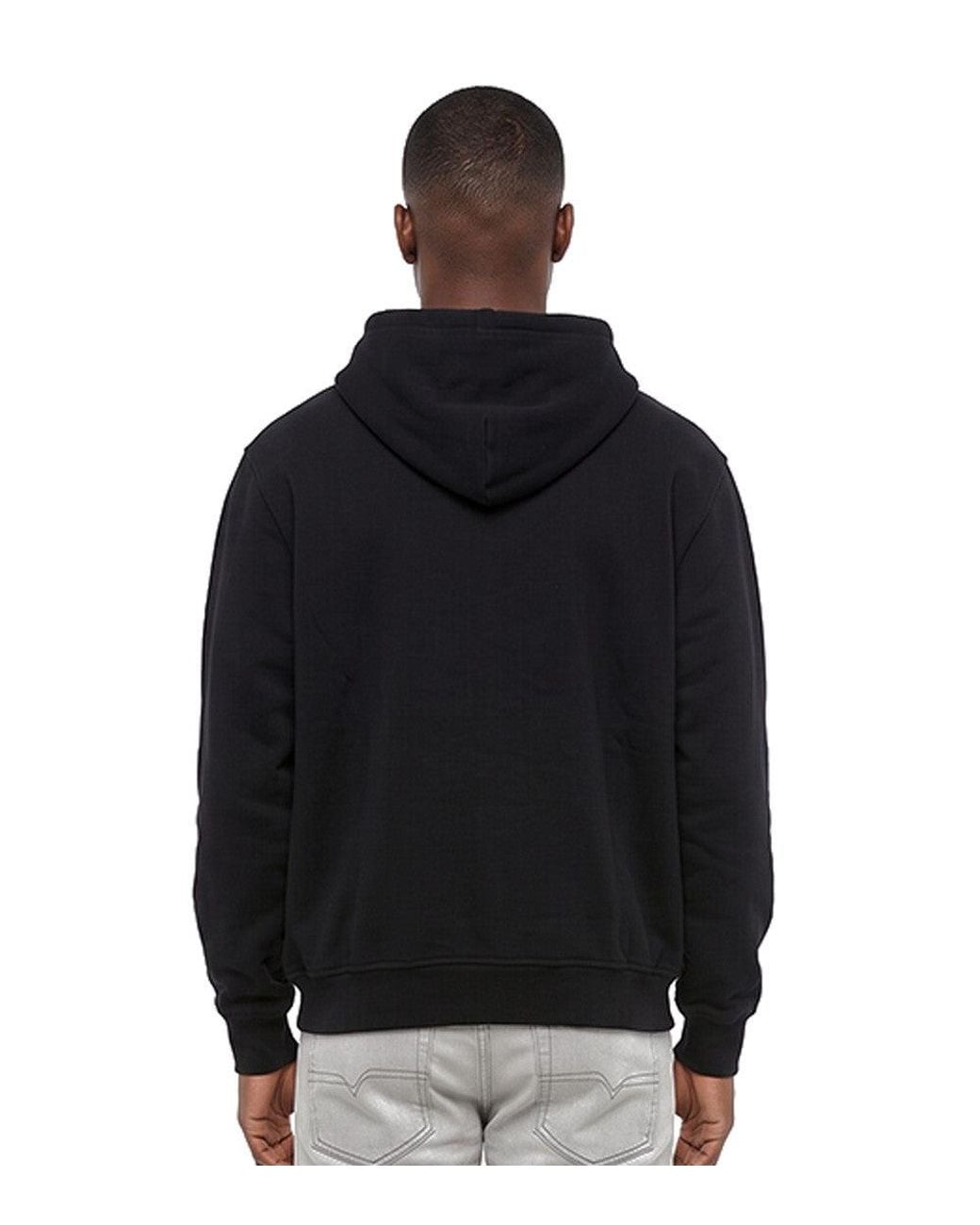 DIESEL Black Regular Logo Hoodie for men