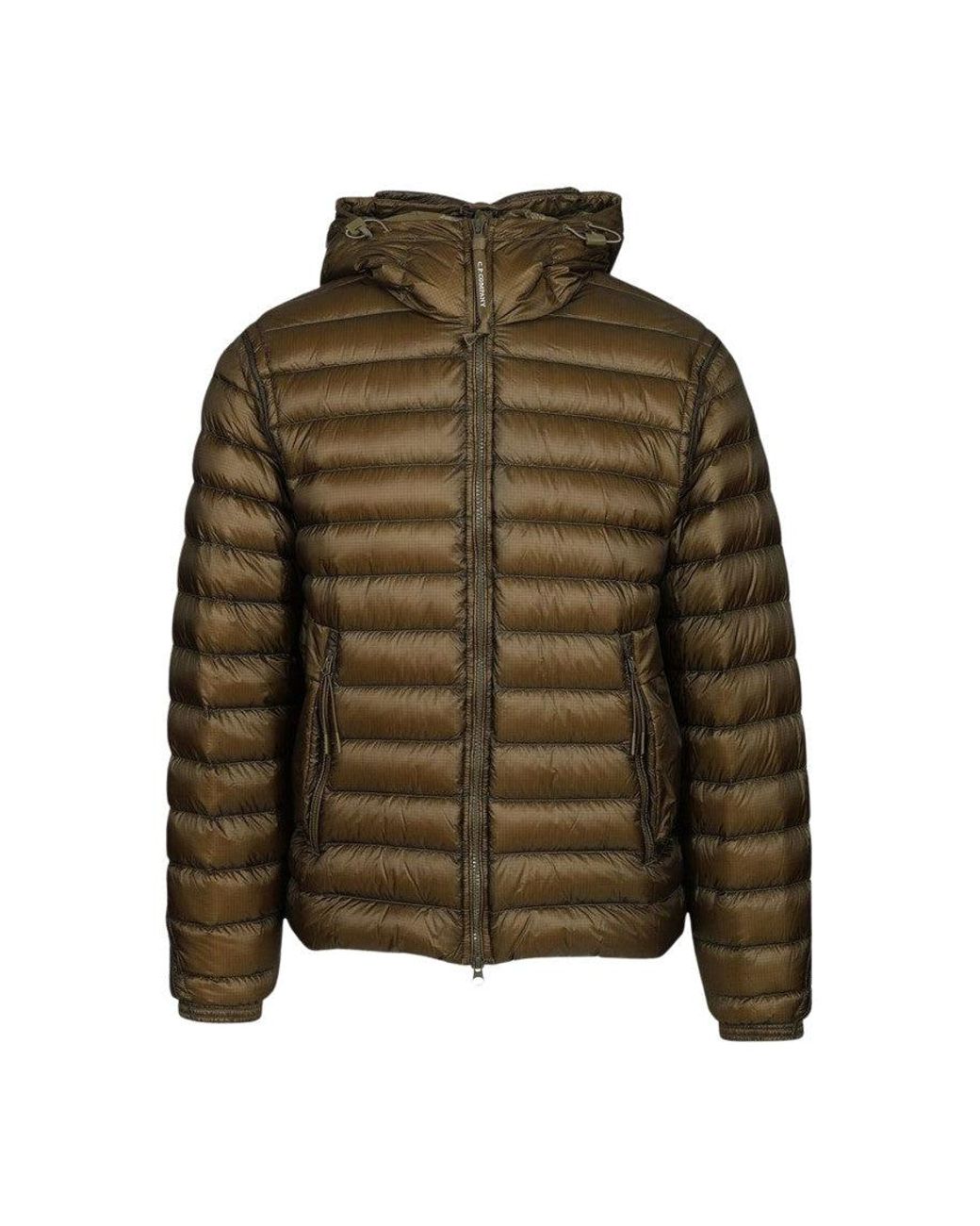 C P Company Green Quilted Hood Jacket for men