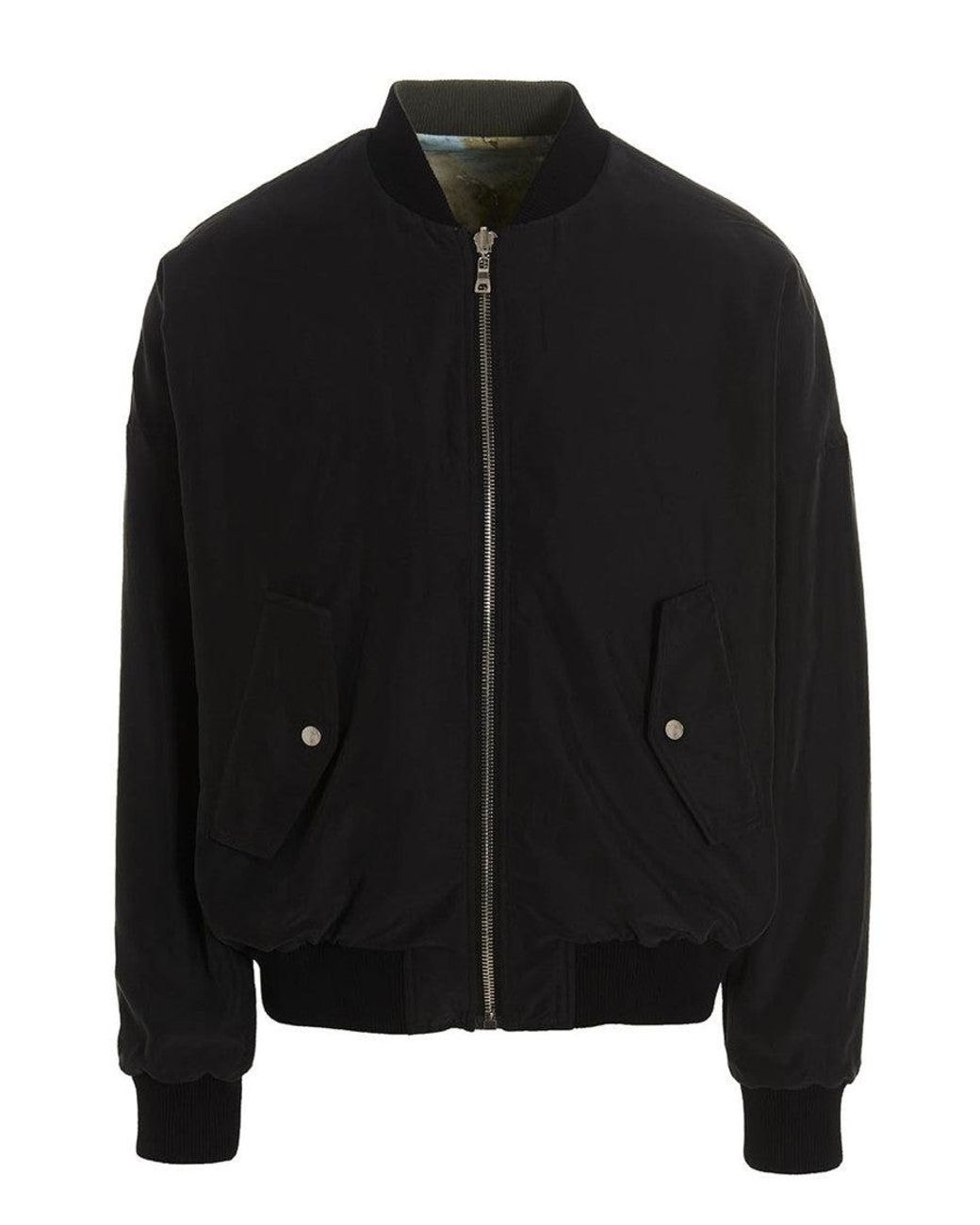 Balmain Green Reversible Bomber Jacket for men