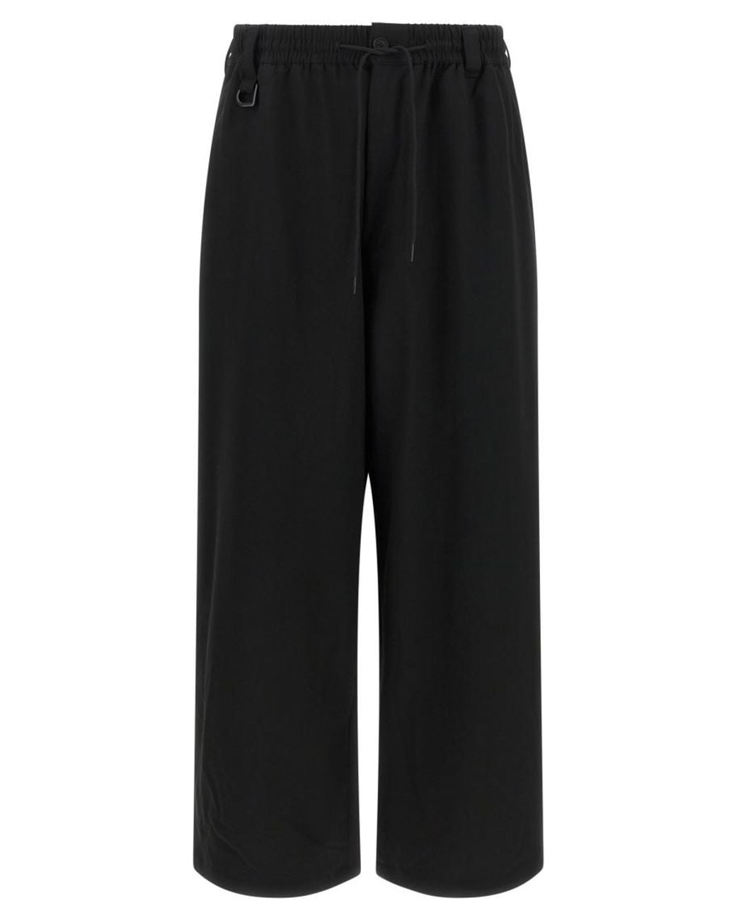 Y-3 Black 'D-Ring' Wide Pants for men
