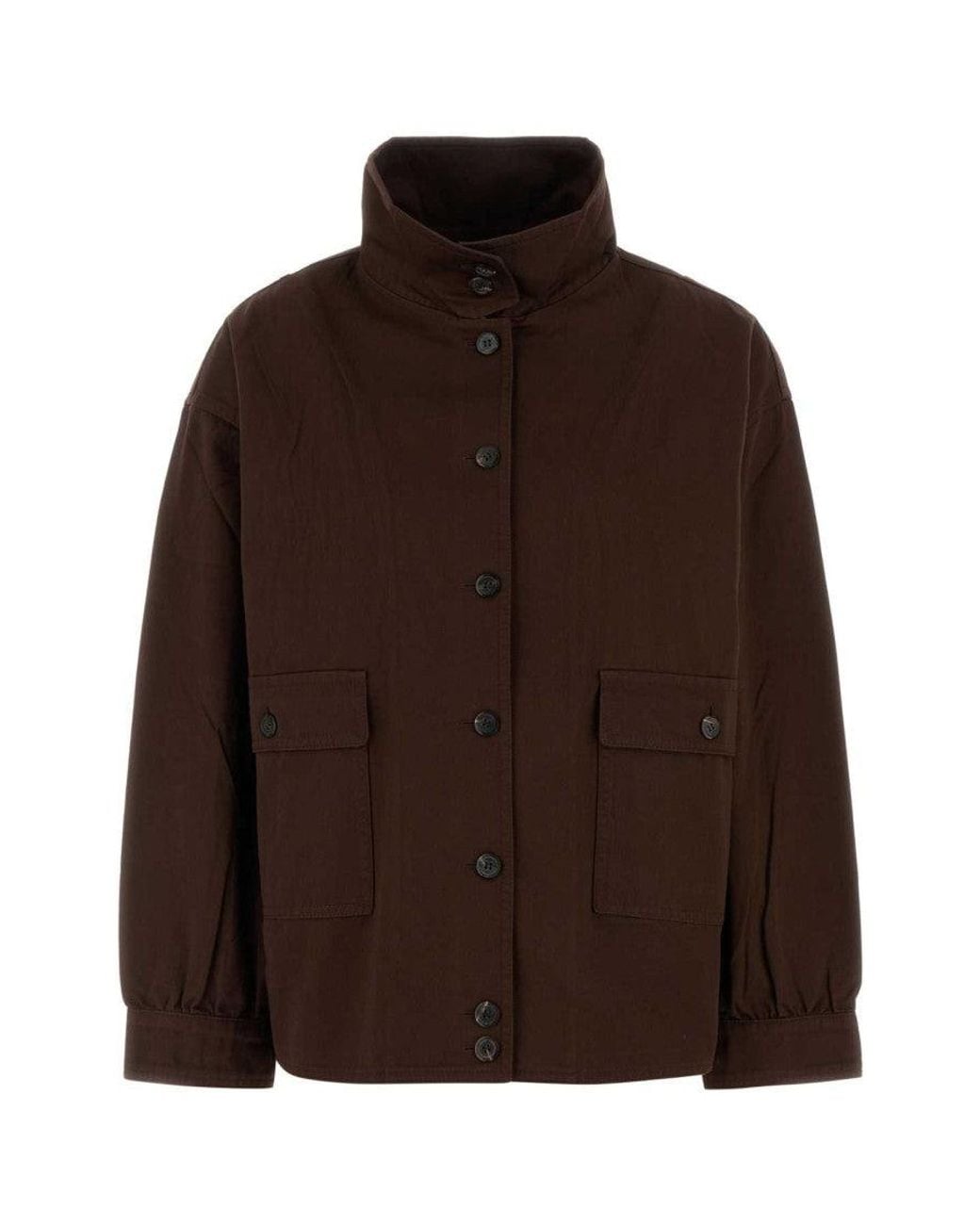 Prada Brown High Neck Jacket