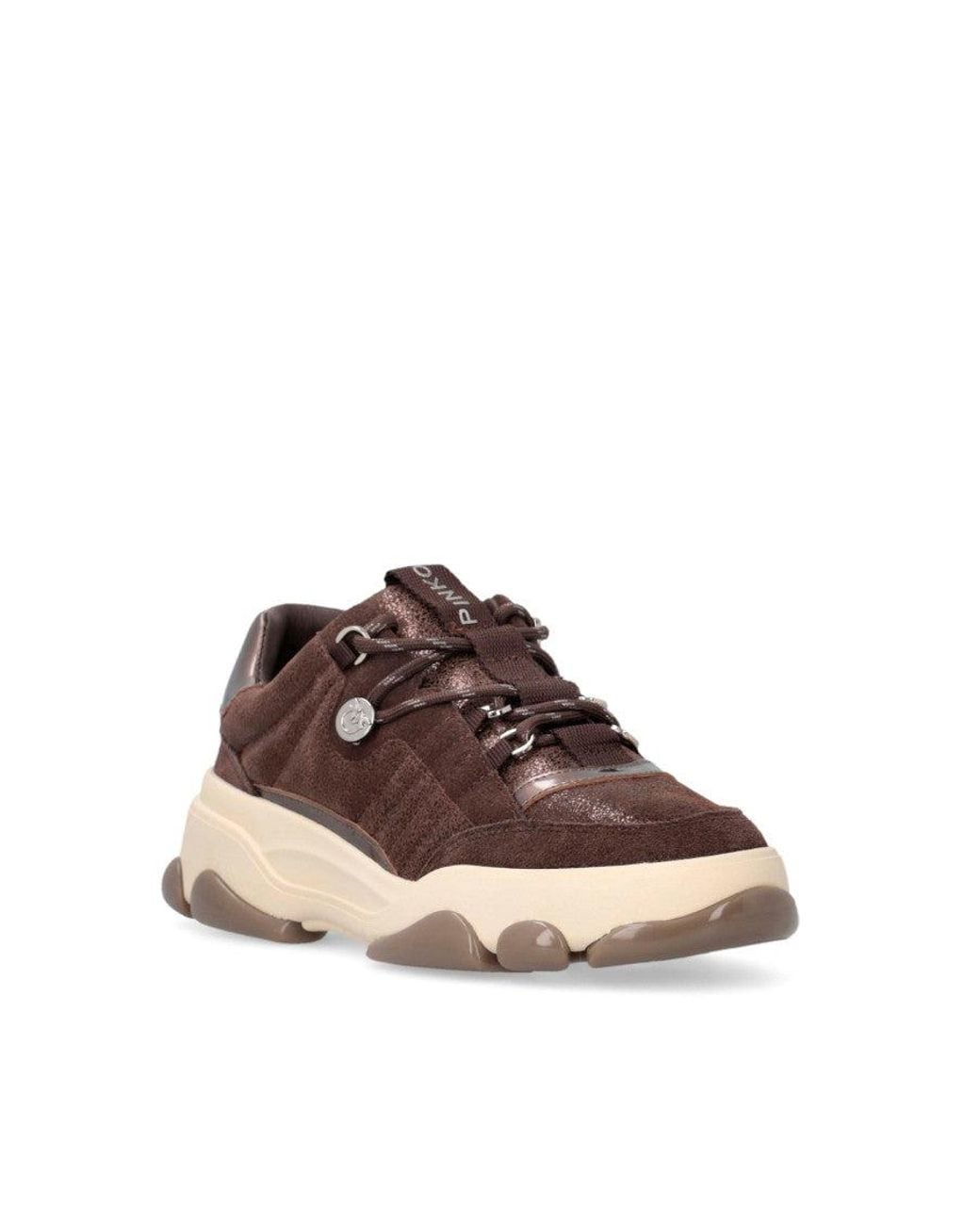 Pinko Brown Logo Sneakers