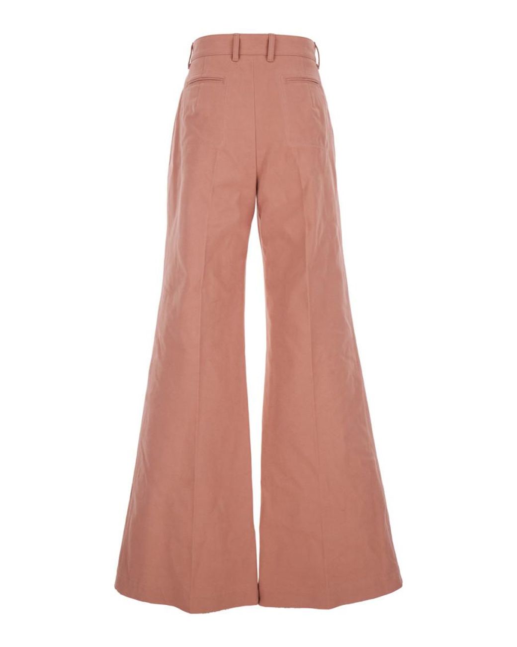 Chloé Pink Chloã Pants Wiht Belt Loops And Wide Leg
