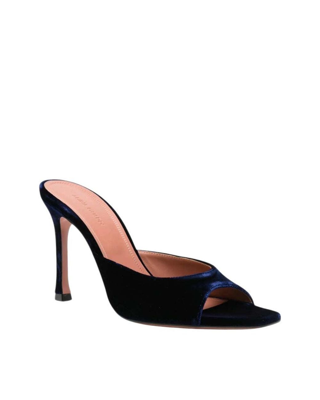 AMINA MUADDI Blue Alexa Velvet Heels