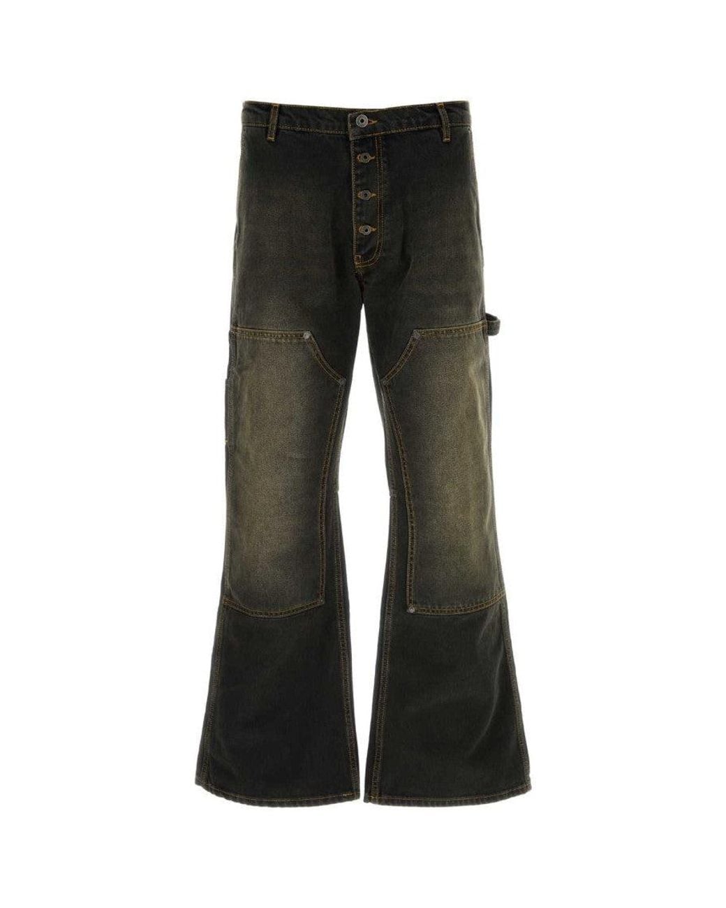 Off-White c/o Virgil Abloh Black Mid Rise Jeans for men