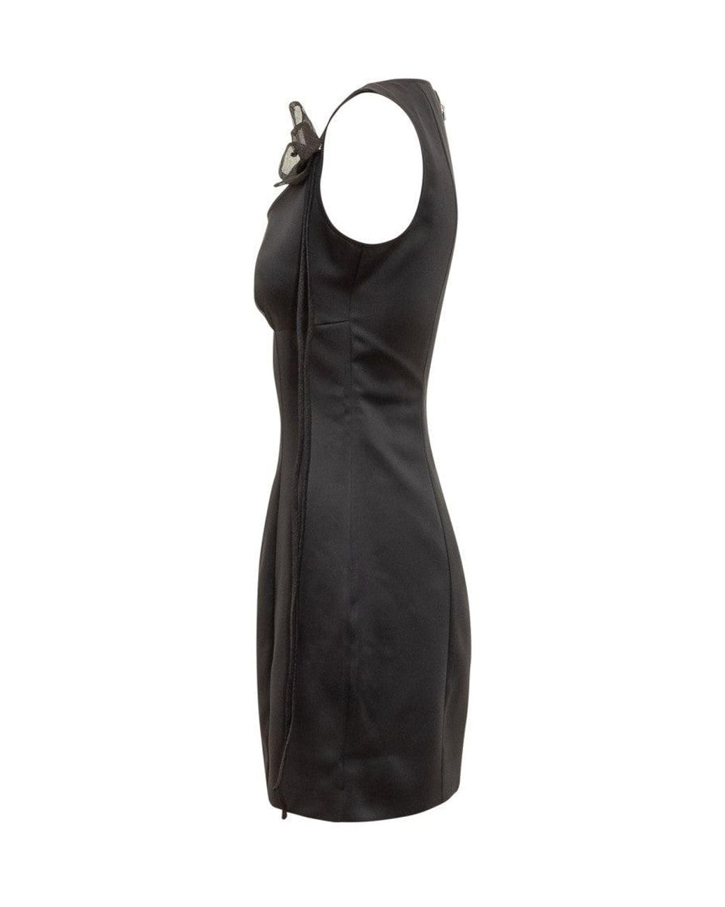ROTATE BIRGER CHRISTENSEN Black Scoop Neck Mini Dress