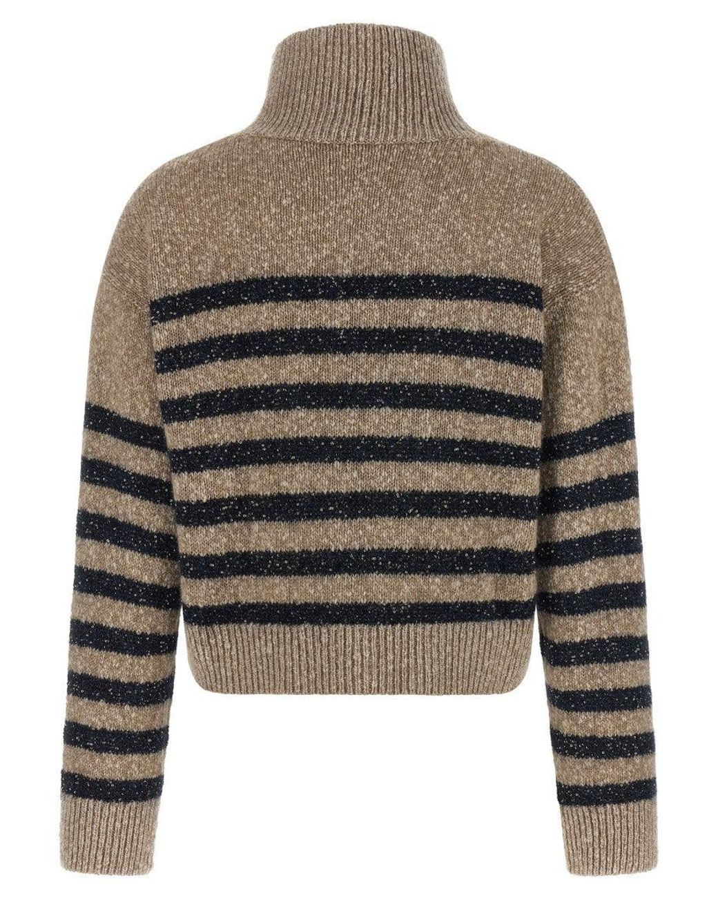 Brunello Cucinelli Gray Wool Cardigan Clothing