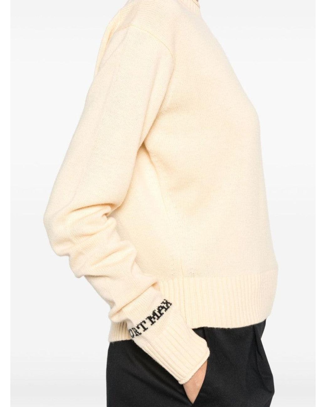 Sportmax White Wool Crewneck Sweater