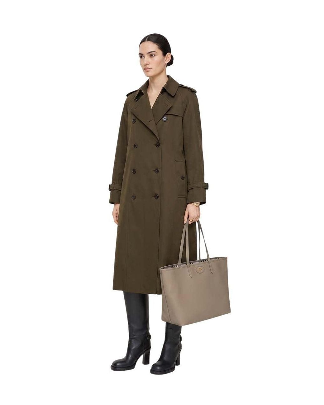 Burberry Natural Taupe Bloomsbury Reversible Medium Tote