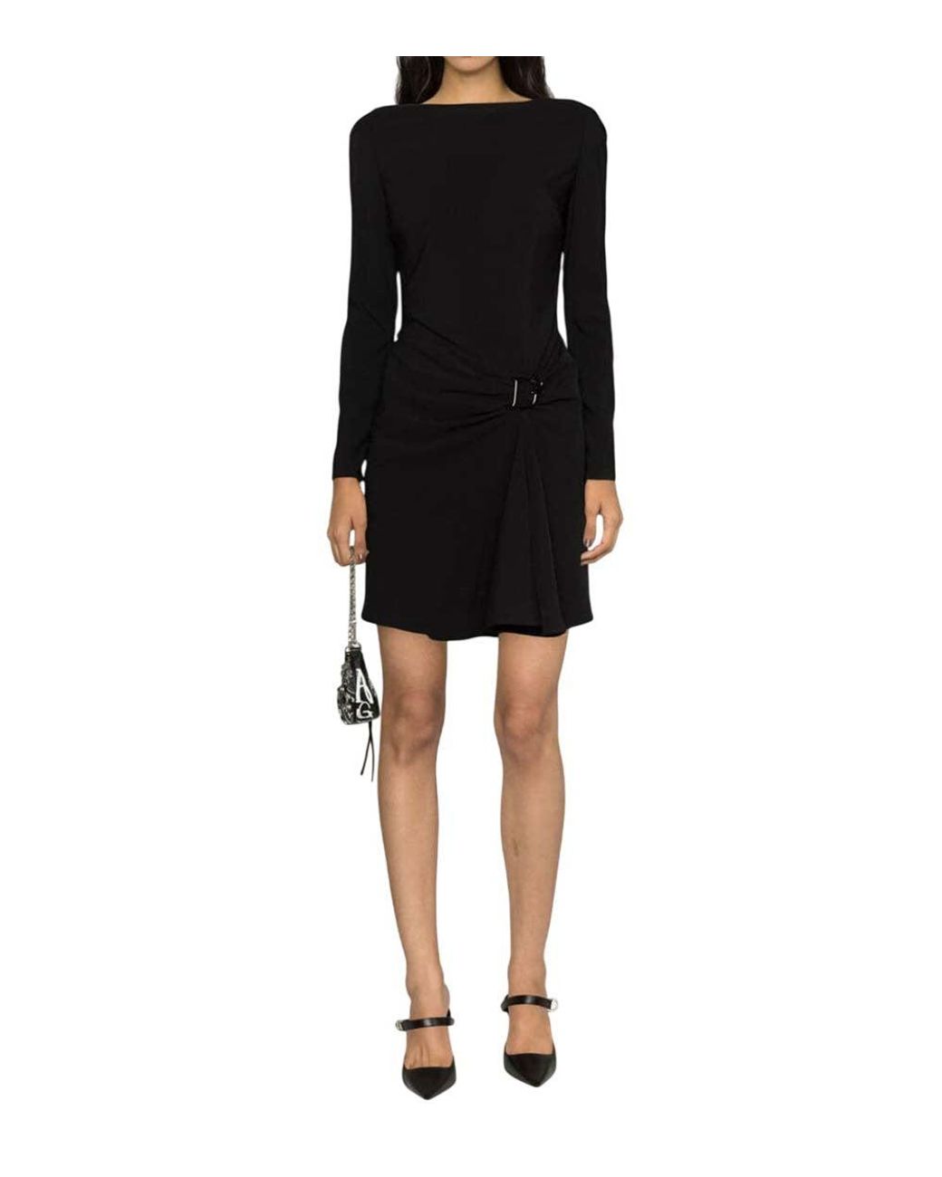 DSquared² Black Boat Neck Mini Dress