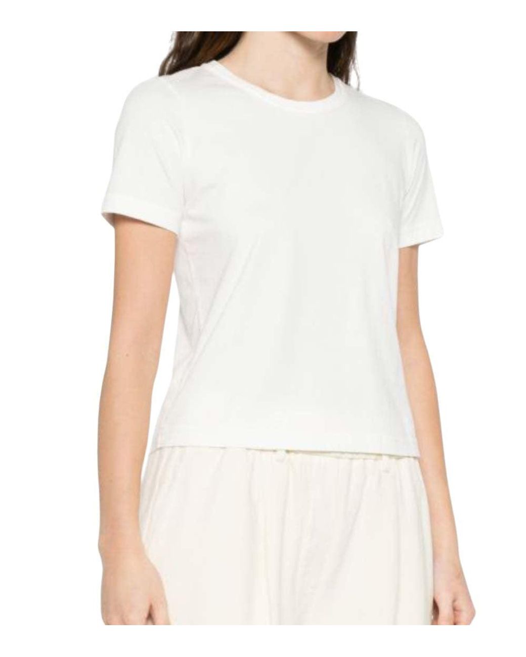 Forte_forte White Round Neck T-Shirt