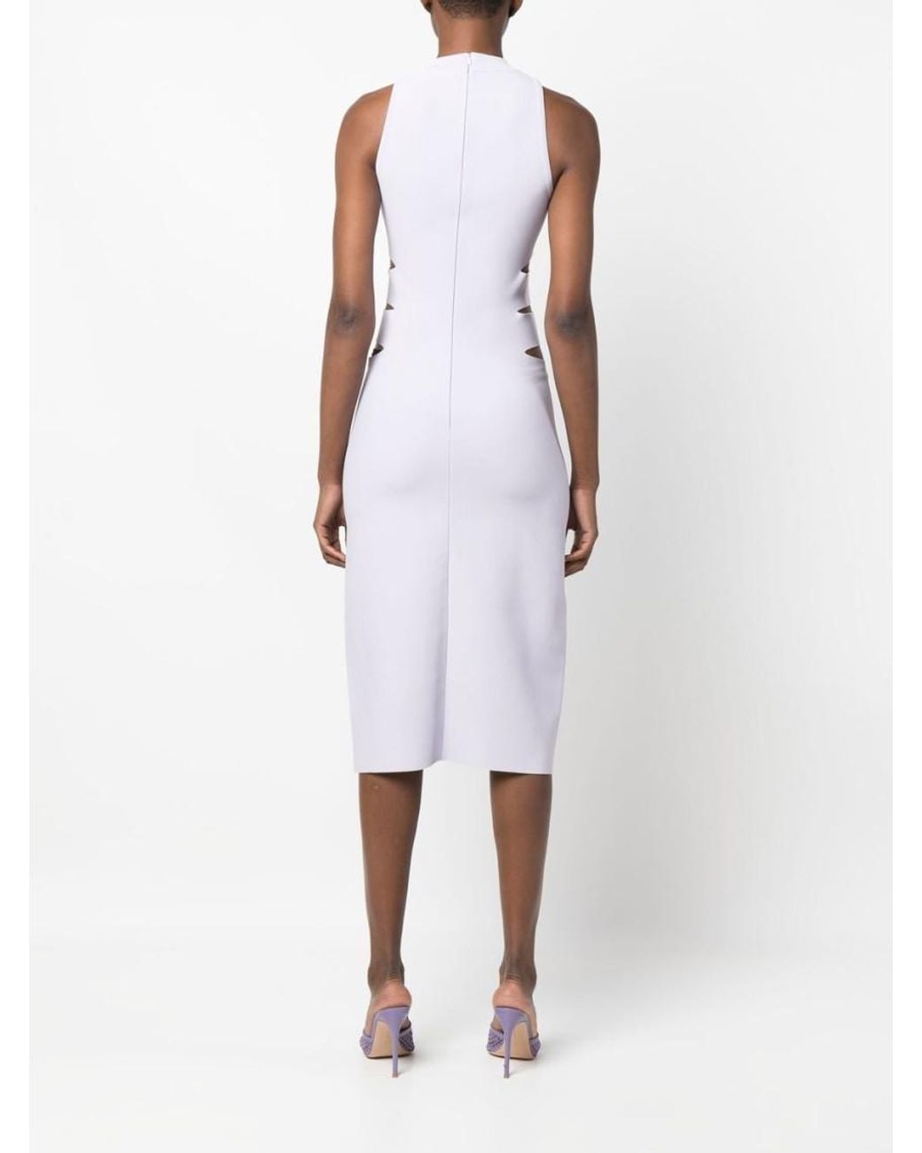 Alaïa White Kintted Midi Dress