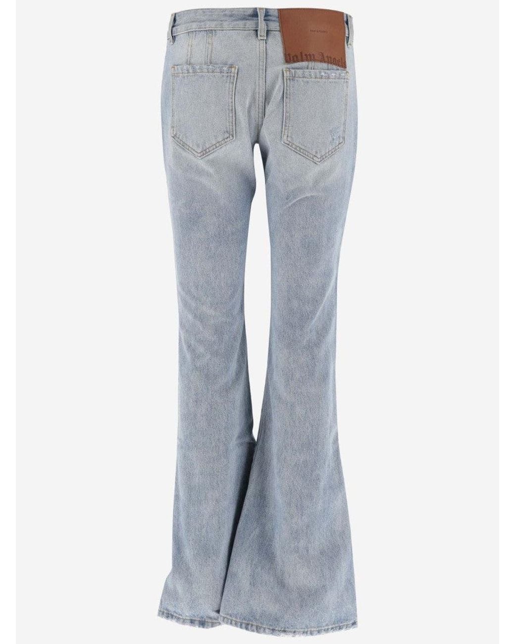 Palm Angels Blue Light Flared Jeans