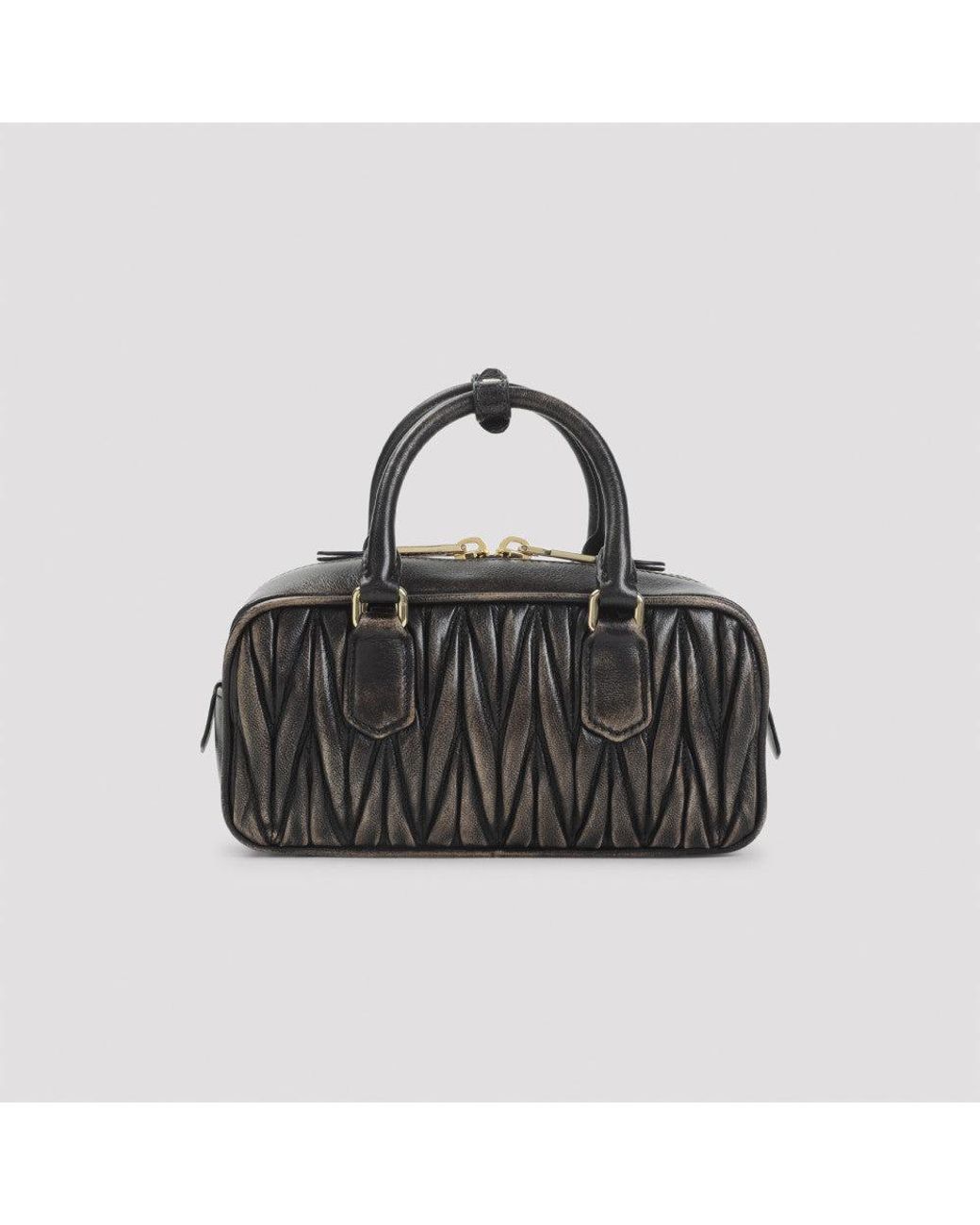 Miu Miu Black Dark Logo Satchel