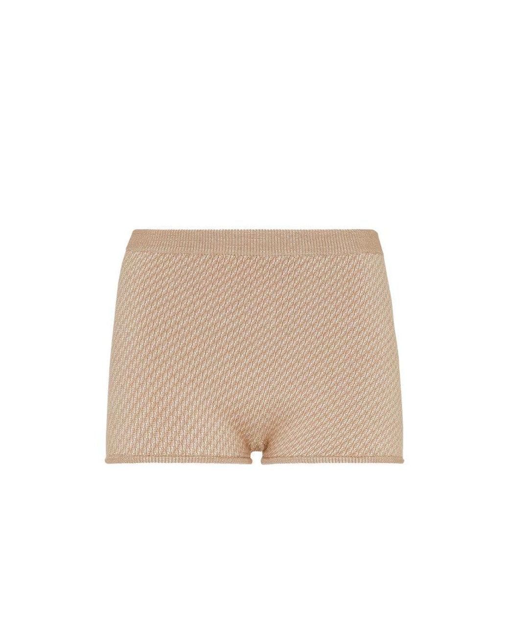 Fendi Natural Knitted Shorts