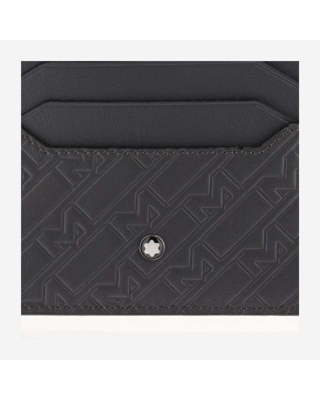 Montblanc Black Dark 6 Compartment Card Holder for men