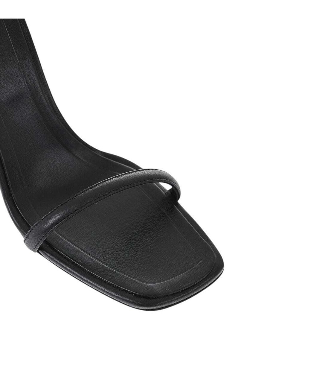 Lanvin White Ankle-Strap Leather Heels