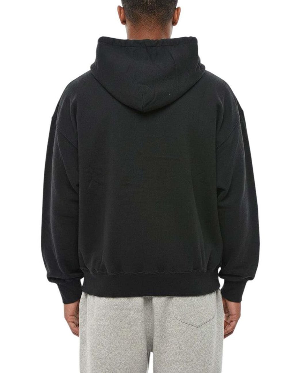 1989 STUDIO Black Relaxed Logo Hoodie for men