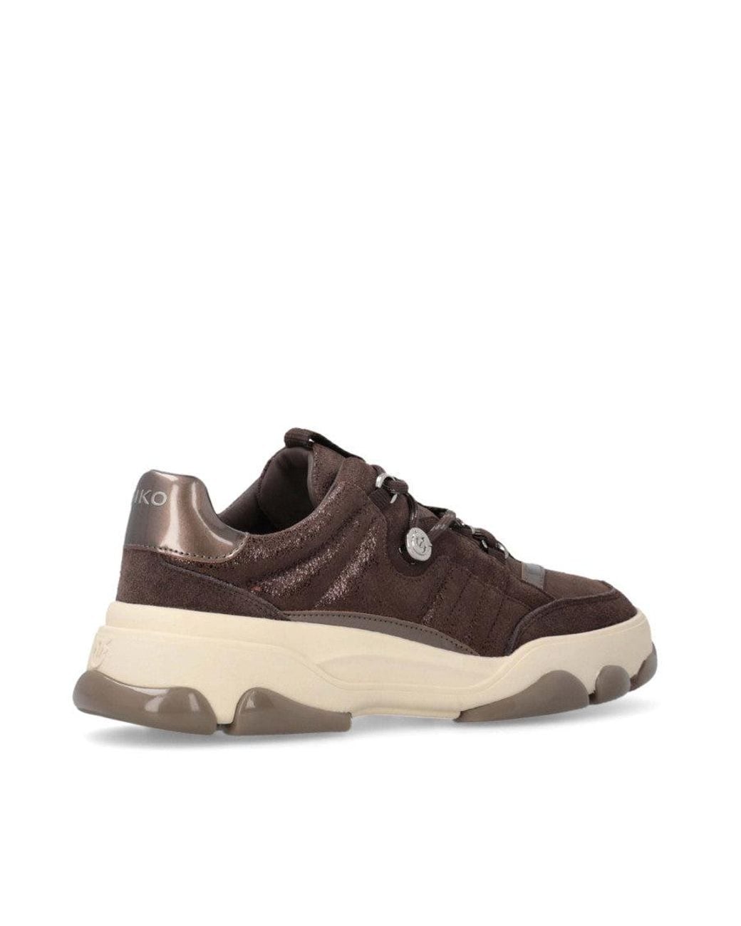 Pinko Brown Logo Sneakers