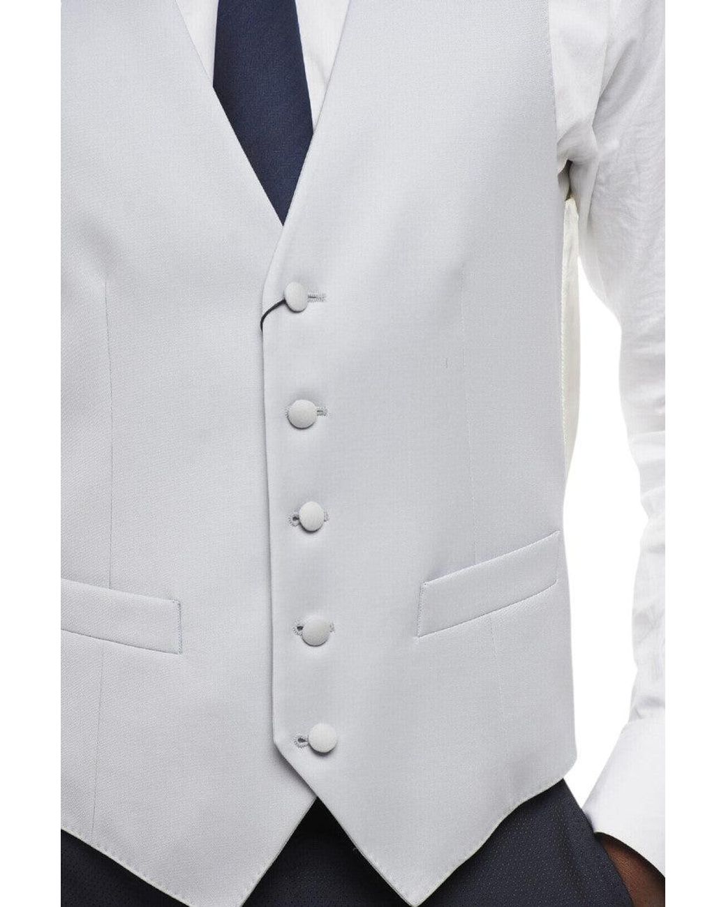 Corneliani Gray Light Solid Waistcoat for men