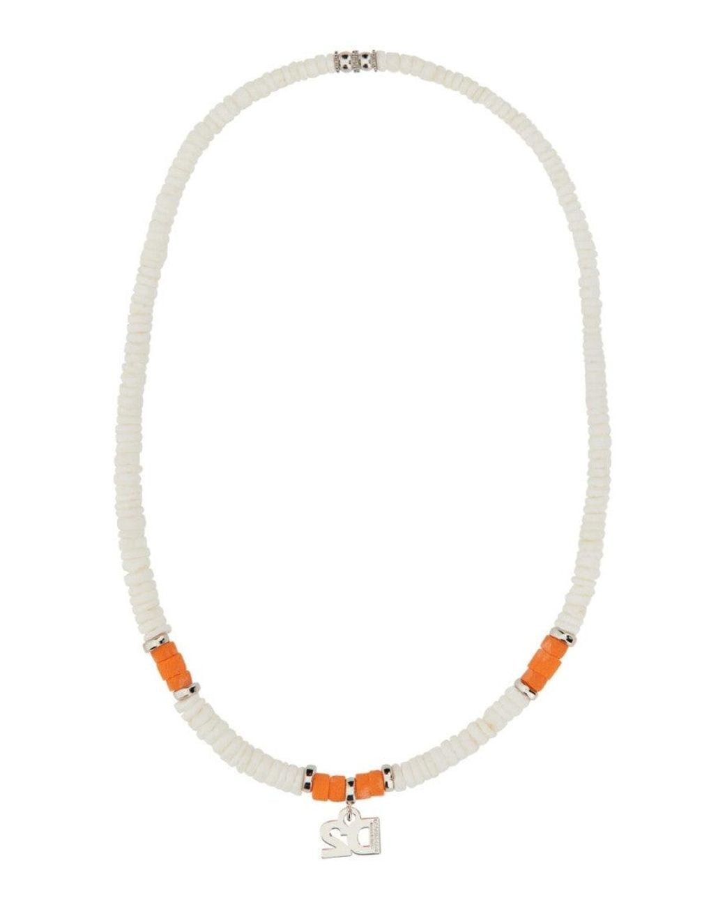 DSquared² White Logo Necklace