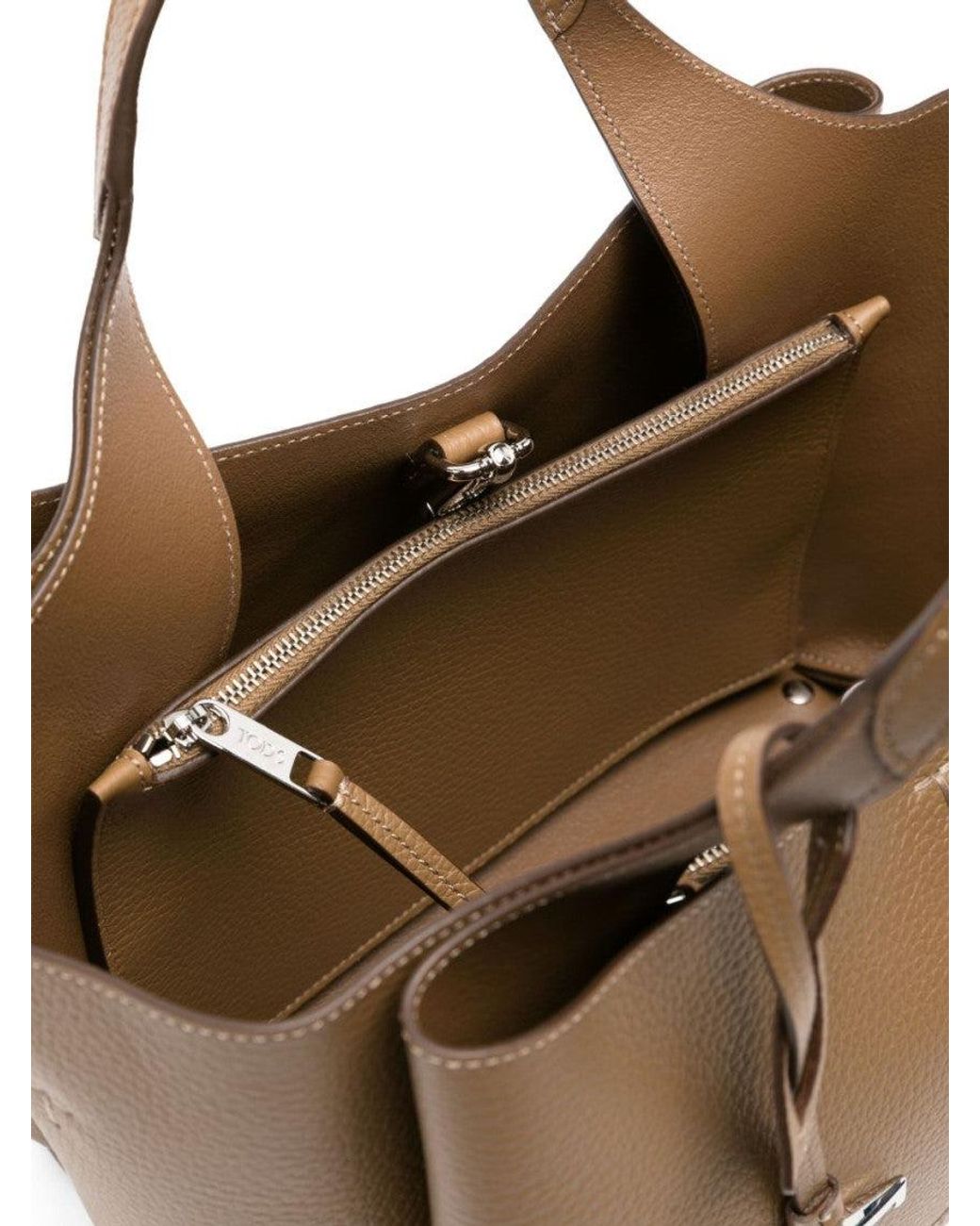 Tod's Brown T-Detail Tote