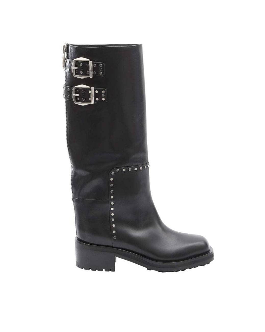 Jimmy Choo Black Studded Brooklyn Boots