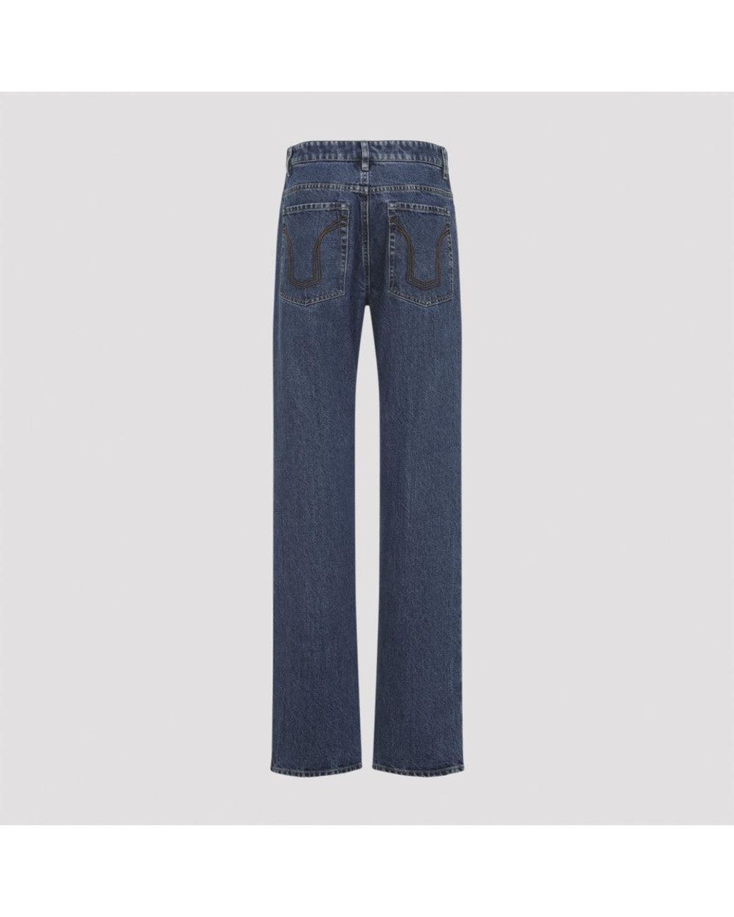 Jil Sander Blue High-Rise Jeans