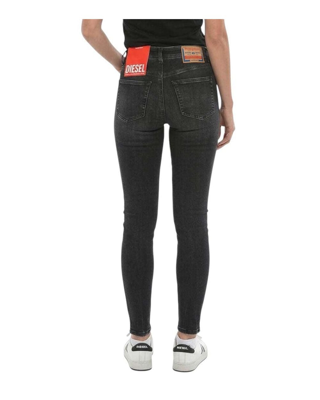 DIESEL Black Skinny Mid Rise Jeans