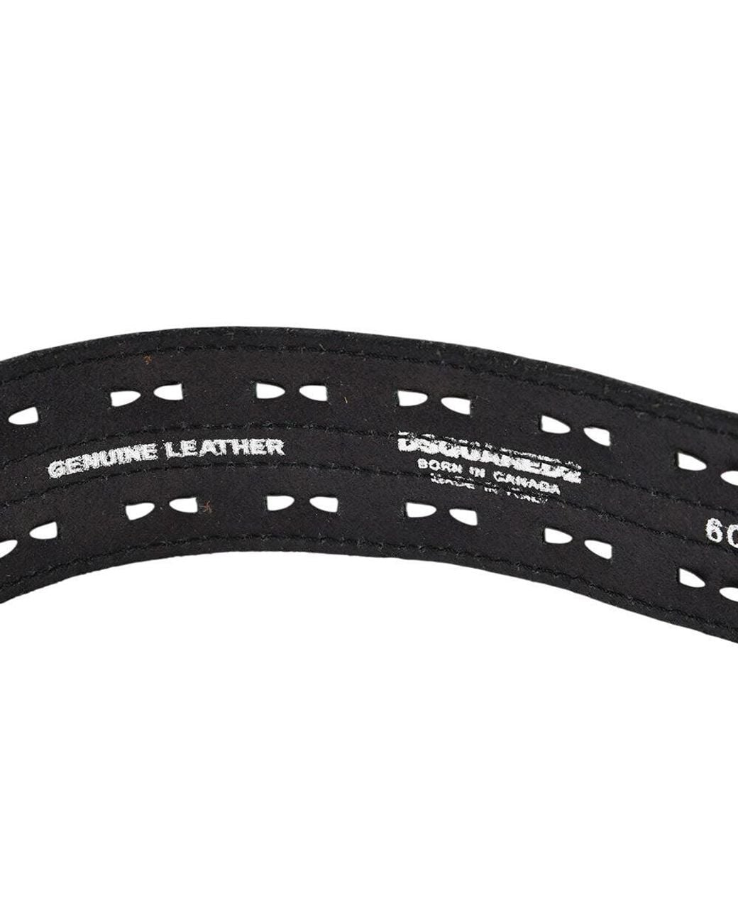 DSquared² Black Studded Solid Casual Belt