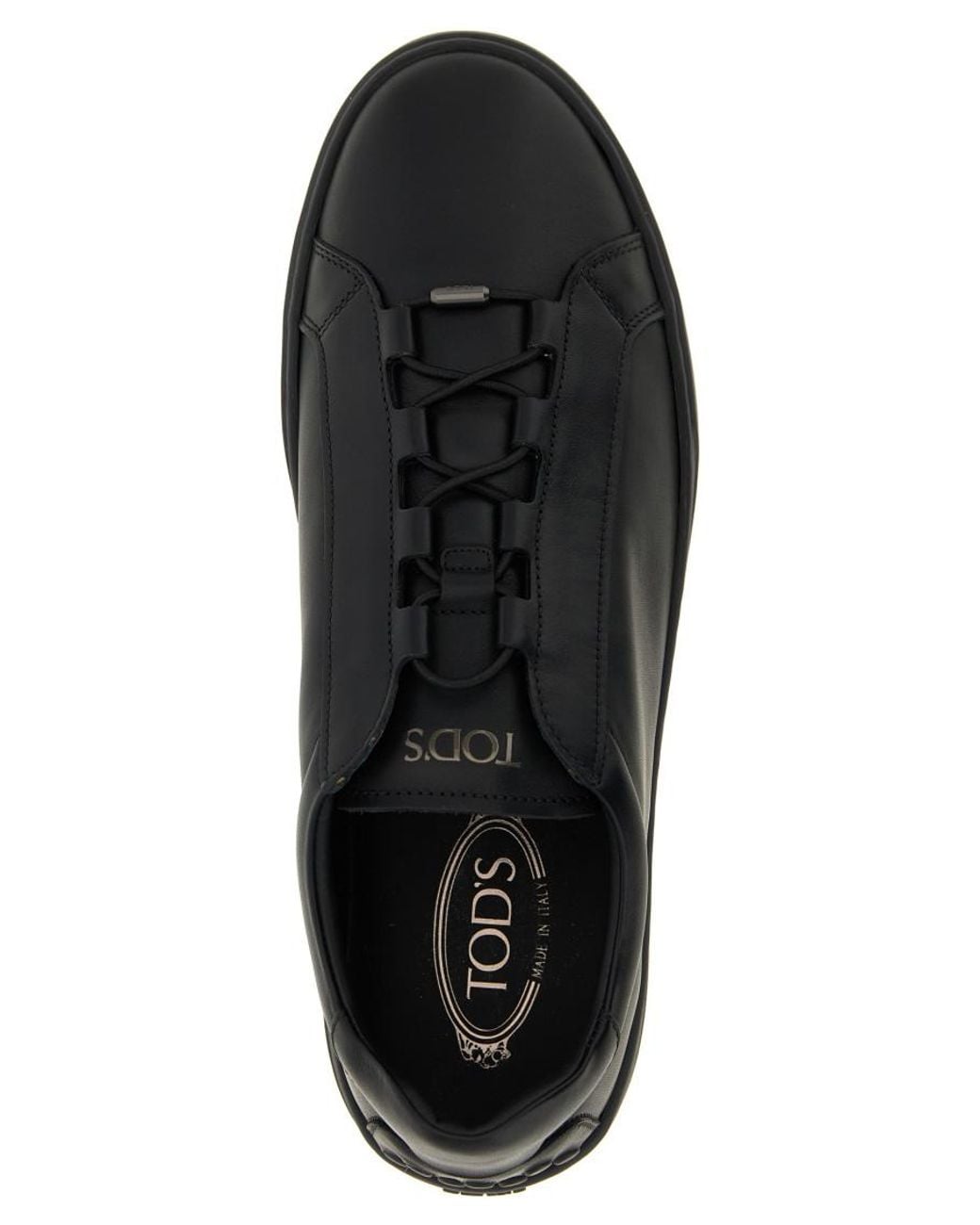 Tod's Black Leather Sneakers for men