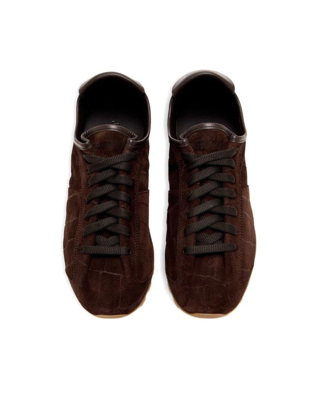 Jacquemus Brown Textured Embossed Sneakers for men