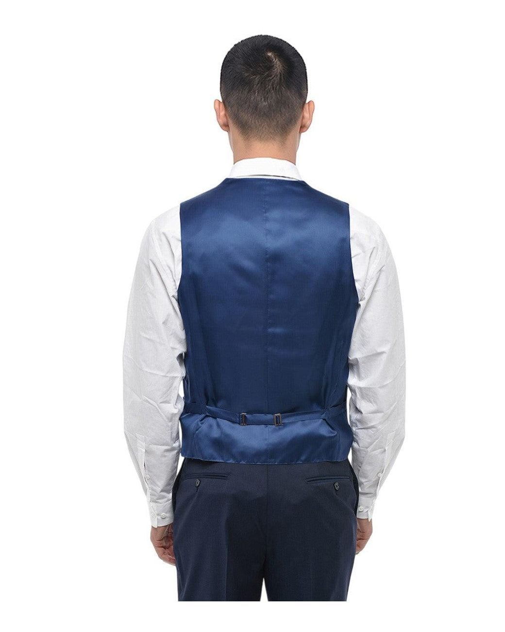 Corneliani Blue V Neck Waistcoat for men