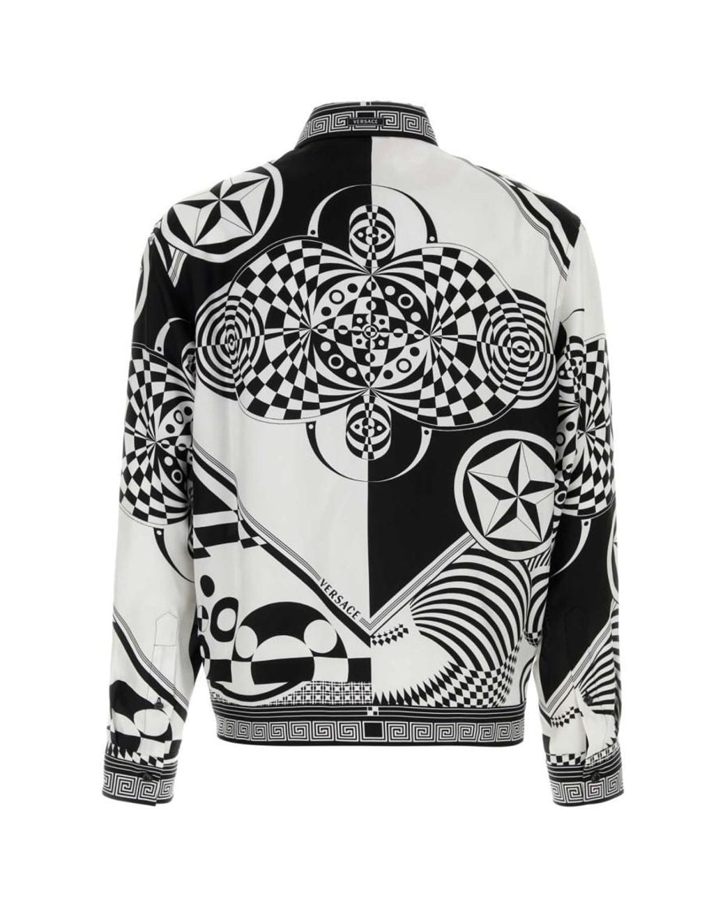 Versace Black Regular Printed Shirt for men